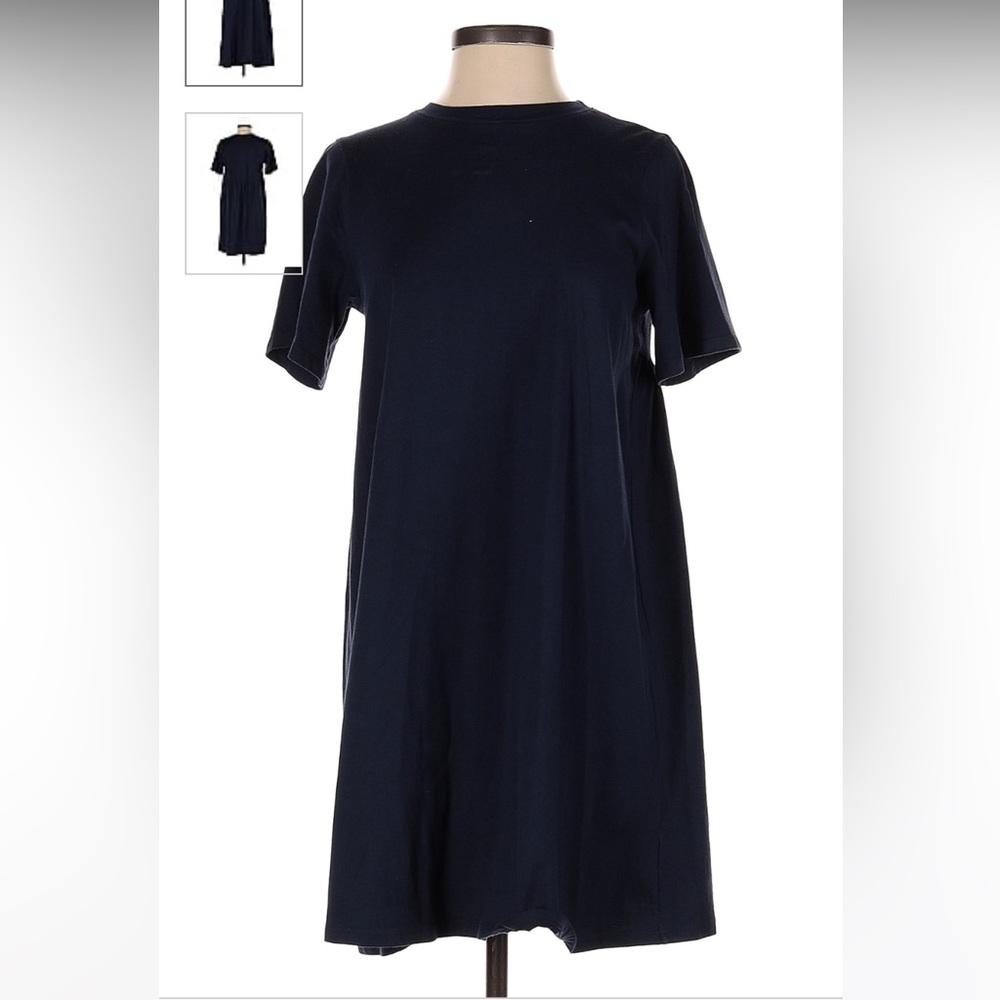 Navy Short-Sleeve T-Shirt Dress by Pomander Place, Tuckernuck, size Medi…